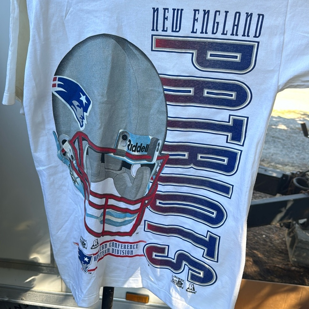 Vintage 1995 Ridell New England Patriots T-Shirt Tee throwback rare